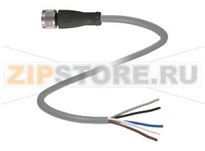 Кабель датчика-исполнительного устройства Female connector V15-G-5M-PVC Pepperl+Fuchs Описание оборудованияFemale cordset, M12, 5-pin, PVC cable