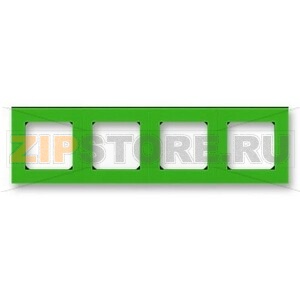 Рамка четырехместная, зелёный/дымчатый чёрный ABB 2CHH015040A6067 