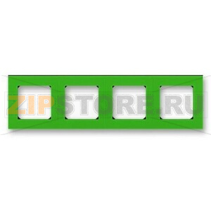 Рамка четырехместная, зелёный/дымчатый чёрный ABB 2CHH015040A6067 