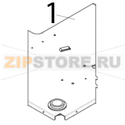 Basamento zincato Scotsman B 7040 Basamento zincato Scotsman B 7040Запчасть на деталировке под номером: 1
