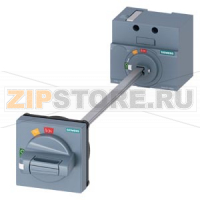 Door mounted rotary operator standard, rigid without tolerance adapter IEC IP65 with door interlocking accessory for: 3VA1 100/160 Siemens 3VA9157-0FK61