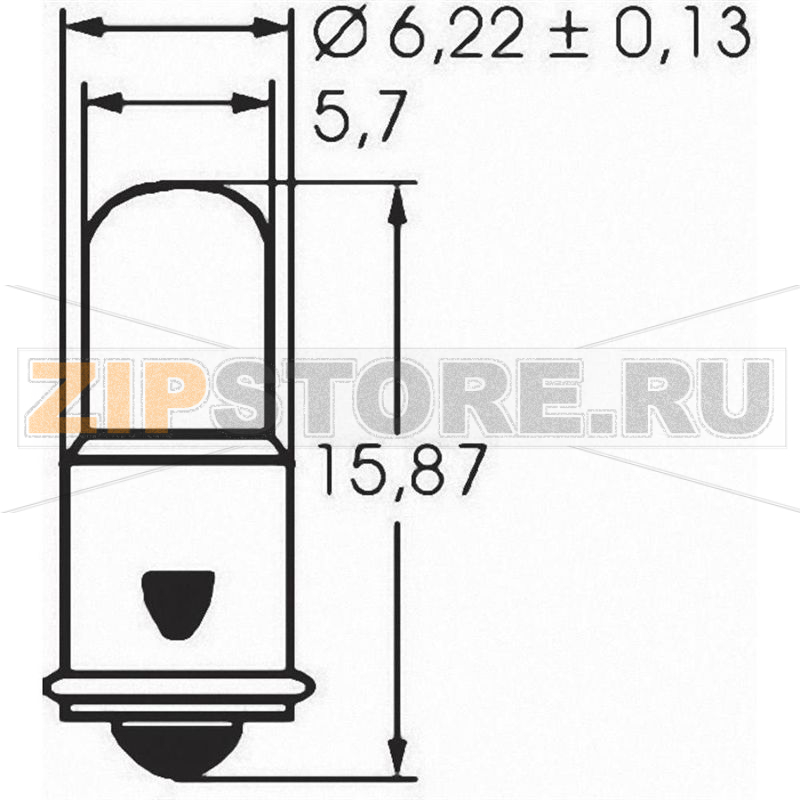 Лампа 6 В, 1.2 Вт, цоколь: MF6s/8, прозрачная, 1 шт Barthelme 00290620 