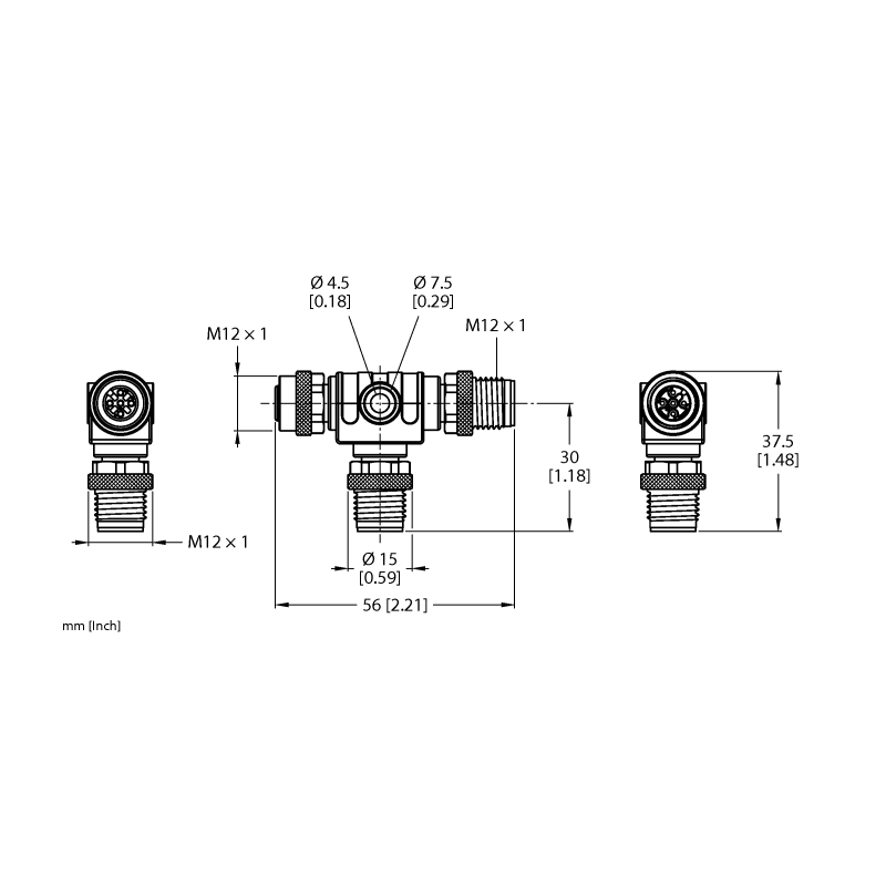 Разветвитель 2-х канальный Turck VT2-FKM5-FSM5-FSM5 