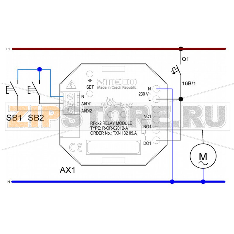 TECO R-OR-0201B-A, relay module 