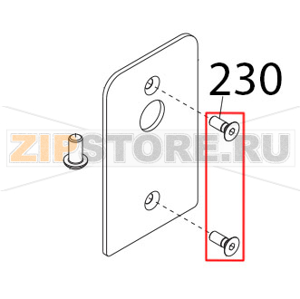 Vite TSPEI DIN7991, M6x20 Sirman Anniversario 300 Vite TSPEI DIN7991, M6x20 Sirman Anniversario 300Запчасть на деталировке под номером: 230