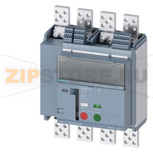 fixed-mounted non-automatic air circuit breakers 4-pole, frame size 0, IEC N conductor on the right In=630A to 690V, 50/60Hz ac Icu=55kA at 415V Icu=50kA at 500V Icu=42kA at 690V without electronic trip units with rtc and 4Aux aux switches front, accessib 