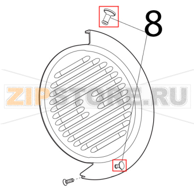 Pomello paralama LAV Sirman Canova 300 Pomello paralama LAV Sirman Canova 300Запчасть на деталировке под номером: 8