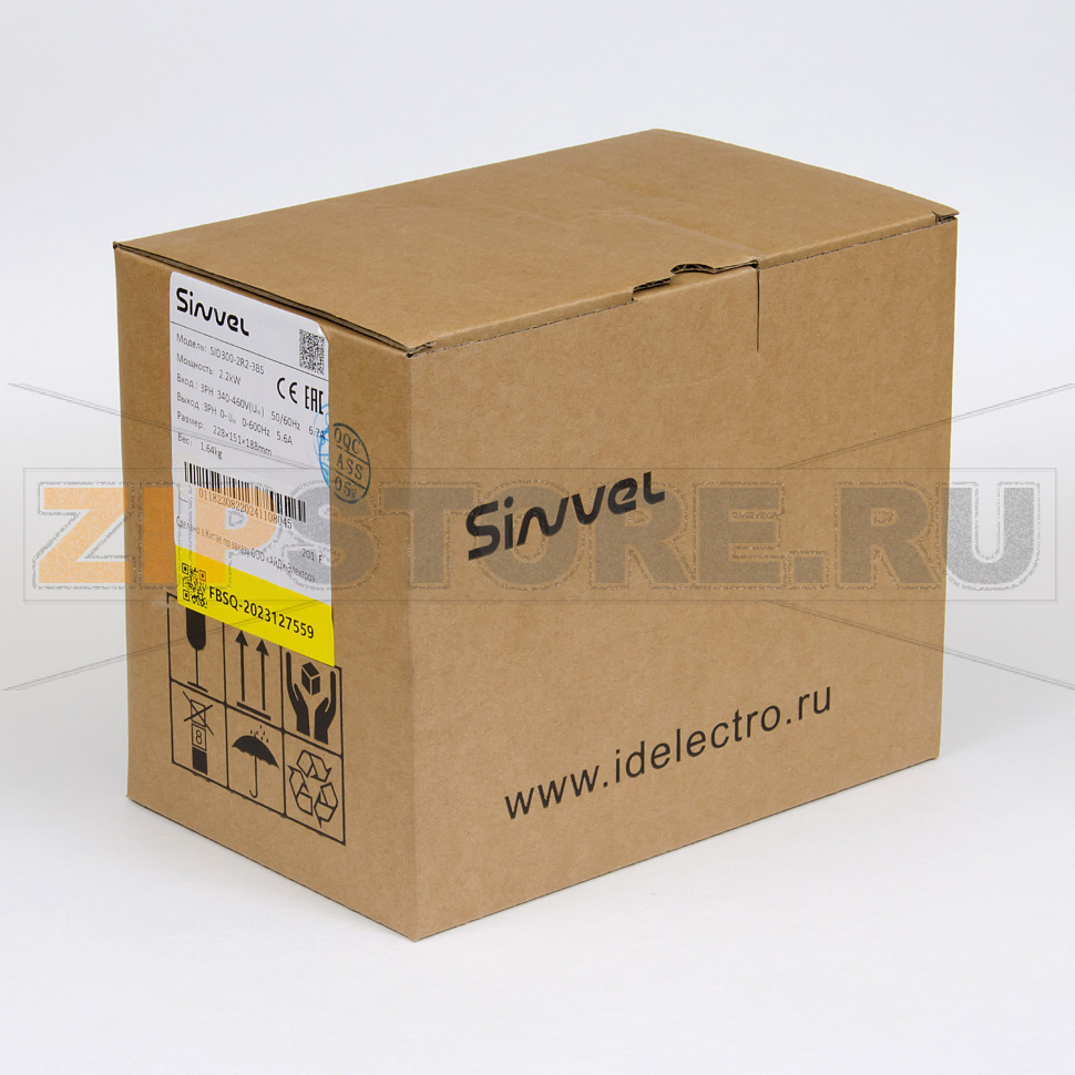 Преобразователь частоты 2.2 кВт, 3 фазы, 380 В, STO, тормозной модуль Sinvel SID300-2R2-3BS 
