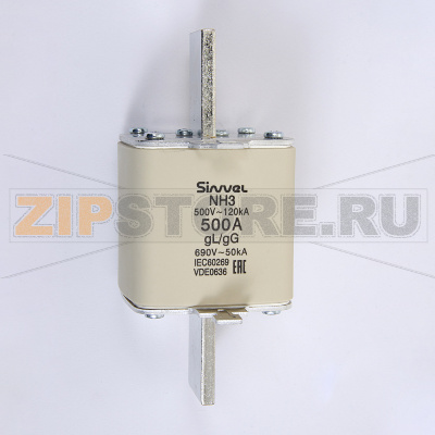 Предохранитель ножевой 500 A, тип 39, габарит 3, gG Sinvel FNH3-500 