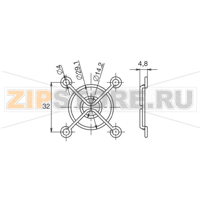 Решетка для вентилятора, (ШxВ) 40x40 мм, стальная Panasonic ASFN48001 
