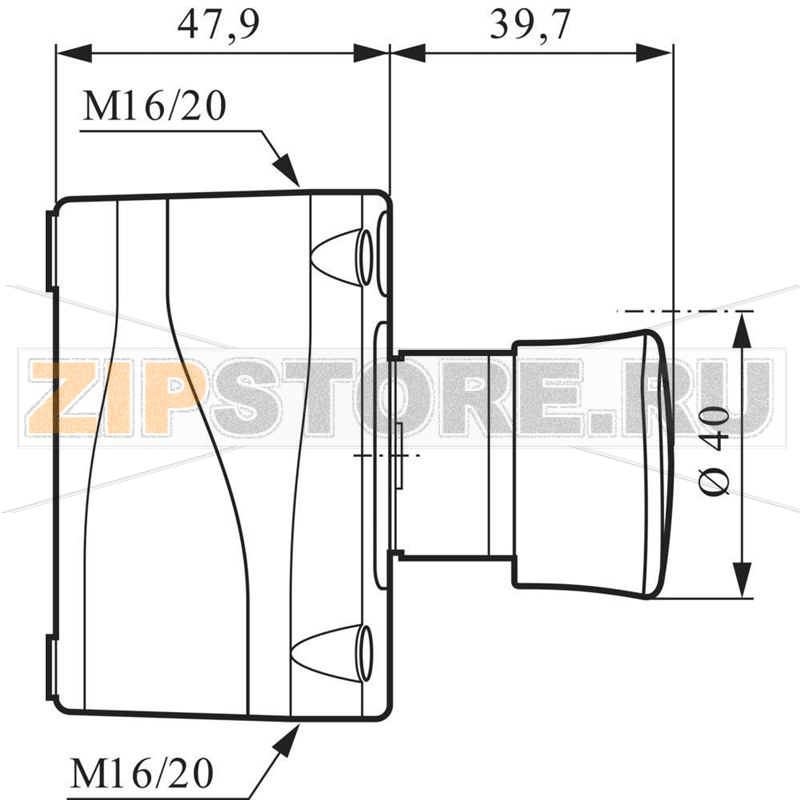 Кнопка аварийной остановки в корпусе 240 В/AC, 2.5 А, IP66, 1 шт Baco LBX130119 