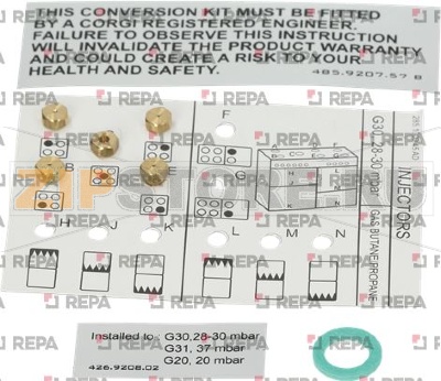 KIT GAS JET 5 PCS BEKO 