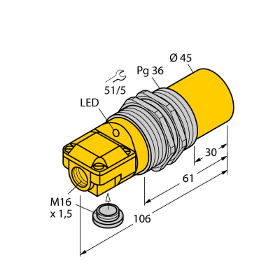 Датчик индуктивный Turck NI40-G47SR-VN4X2 