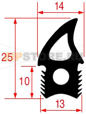 OVEN DOOR GASKET 3070 mm 