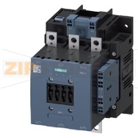 Траекторный контактор, AC-3 185 A, 90 кВт/400 В Катушка 72 В DC x (0,7–1,25) ПЛК-вход 24–110 В DC Вспомогательные контакты 2 НО + 2 НЗ 3-полюсн., типоразмер S6, шинные соединения Подключение катушки: пружинная клемма Siemens 3RT1056-2XJ46-0LA2