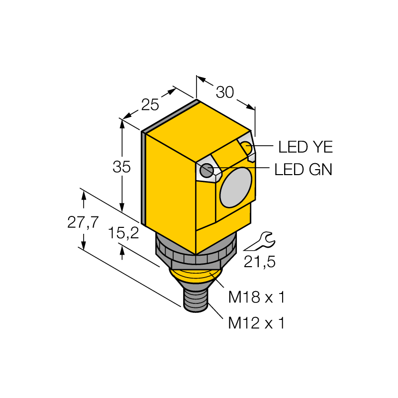 Датчик фотоэлектрический Turck Q25AW3FF50Q1 