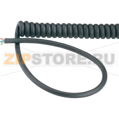 Кабель спиральный 300/900 мм, 3x1.5 мм², черный Lapp X05VVH8-F 