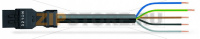 pre-assembled connecting cable; Eca; Plug/open-ended; 5-pole; Cod. A; H05Z1Z1-F 5G 1.5 mm; 7 m; 1,50 mm; black Wago 891-8995/216-701
