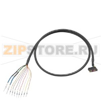 Соединительный кабель, неэкранированный, с IDC-разъёмом на одной стороне для подключения восьмиканальных модулей и свободными концами с наконечниками, для подключения к системе управления, маркированный, длина 2,0 м, сечение кабеля 0,14 mm2 Siemens 6ES792