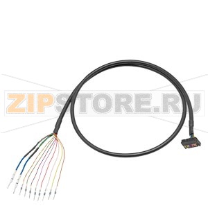 Соединительный кабель, неэкранированный, с IDC-разъёмом на одной стороне для подключения восьмиканальных модулей и свободными концами с наконечниками, для подключения к системе управления, маркированный, длина 2,0 м, сечение кабеля 0,14 mm2 Siemens 6ES792 