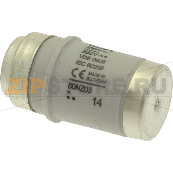 Предохранитель, 80 A, AC 400 В, 50 кА, D03, gL/gG, IEC с задержкой Eaton FUSE-D03 80A T GL/GG 400V 