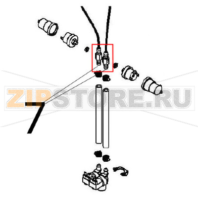 Racc. p/gomma Angelo Po FX82E2T Racc. p/gomma Angelo Po FX82E2TЗапчасть на деталировке под номером: 7