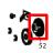 Double gear, 45/28T,M0.5*7.5t Godex RT200