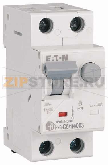 Переключатель комбинированный УЗО/АЗС Eaton HNB-C6/1N/003 