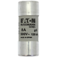 Предохранитель, 8 A, AC 690 В, 80 кА, 22x58 мм, gL/gG, IEC Eaton CYL FUSE >STR >22x58 8A GG 690