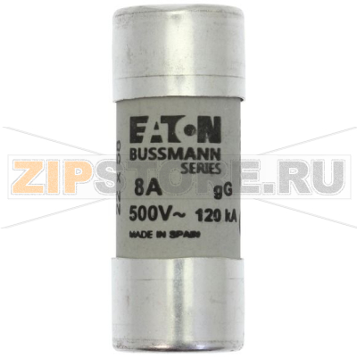 Предохранитель, 8 A, AC 690 В, 80 кА, 22x58 мм, gL/gG, IEC Eaton CYL FUSE &gt;STR &gt;22x58 8A GG 690 