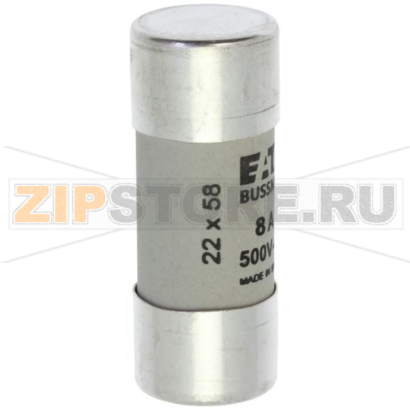 Предохранитель, 8 A, AC 690 В, 80 кА, 22x58 мм, gL/gG, IEC Eaton CYL FUSE >STR >22x58 8A GG 690 