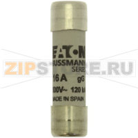 Предохранитель, 16 A, AC 500 В, 120 кА, 10x38 мм, gL/gG, IEC Eaton CYLINDRICAL FUSE 10x38 16A G