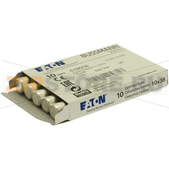 Предохранитель, 16 A, AC 500 В, 120 кА, 10x38 мм, gL/gG, IEC Eaton CYLINDRICAL FUSE 10x38 16A G 