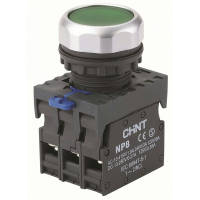 Кнопка управления 110-230 В, 2НЗ, IP65, белая Chint NP8-02BND/1