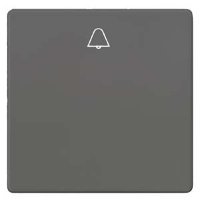 DELTA I-SYSTEM ЧЕРНЫЙ МЕТАЛЛИК ВЫКЛЮЧАТЕЛЬ 1 КЛАВИША С СИМВОЛОМ "ЗВОНОК" 55X55MM Siemens 5TG6227