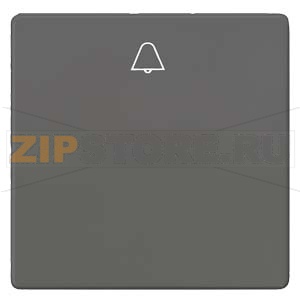 DELTA I-SYSTEM ЧЕРНЫЙ МЕТАЛЛИК ВЫКЛЮЧАТЕЛЬ 1 КЛАВИША С СИМВОЛОМ &quot;ЗВОНОК&quot; 55X55MM Siemens 5TG6227 