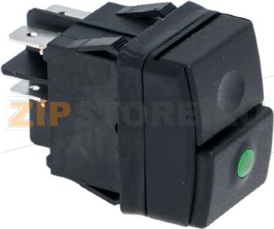 ЧЕРНЫЙ ДВУПОЛЮСНОЙ ПЕРЕКЛЮЧАТЕЛЬ 12А 250В 