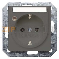DELTA I-SYSTEM ЧЕРНЫЙ МЕТАЛЛИК РОЗЕТКА SCHUKO 10A DC/16А AC 250В C ЗАЩИТНЫМ КОНТАКТОМ  C БЕЗРЕЗЬБОВЫМИ КОНТАКТНЫМИ ЗАЖИМАМИ ЭЛ.-МЕХ.ЧАСТЬ Siemens 5UB1925
