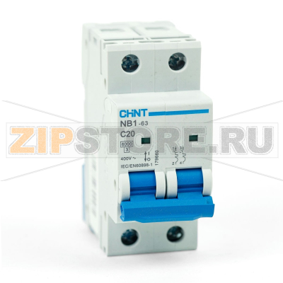 Выключатель автоматический 20 А, 6 кА, 2 полюса Chint NB1-63 
