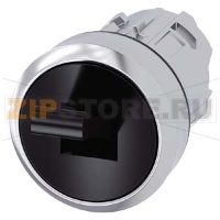 АКТУАТОР ТУМБЛЕРА, 22 ММ, КРУГЛЫЙ, МЕТАЛЛ ГЛЯНЦЕВЫЙ, ЧЕРНЫЙ, 2 КОММУТАЦИОННЫХ ПОЛОЖЕНИЯ O-I, БЕЗ ФИКСАЦИИ Siemens 3SU1050-3EC10-0AA0
