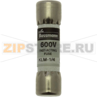 Предохранитель, 0.25 A, AC 600 В, DC 600 В, 10x38 мм, UL, CSA Eaton LIMITRON FAST ACTING FUSE