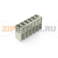Вилка THT; 1.2 x 1.2 mm solder pin; прямые; 100% защита от неправильного подсоединения; Посеребренные контакты; Шаг контактов 10,16 мм; 6-пол.; светло-серые Wago 832-3606