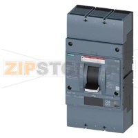 circuit breaker 3VA6 UL frame 1000 breaking capacity class  H 65kA @ 480 V 3-pole, line protection ETU820,  LI, In=1000A overload protection Ir=400A ...1000A short circuit protection Ii=1,5...10 x In Siemens 3VA6610-6KL36-0AA0