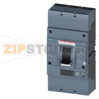 circuit breaker 3VA6 UL frame 1000 breaking capacity class  H 65kA @ 480 V 3-pole, line protection ETU820,  LI, In=1000A overload protection Ir=400A ...1000A short circuit protection Ii=1,5...10 x In Siemens 3VA6610-6KL36-0AA0