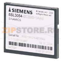 SINAMICS S120 COMPACTFLASH CARD с прошивками ВАРИАНТ ИСПОЛНЕНИЯ-РАСШИРЕНИЕ ЧИСЛЕ СЕРТИФИКАТ ЛИЦЕНЗИИ V5.1 SP1 Siemens 6SL3054-0FB11-1BA0