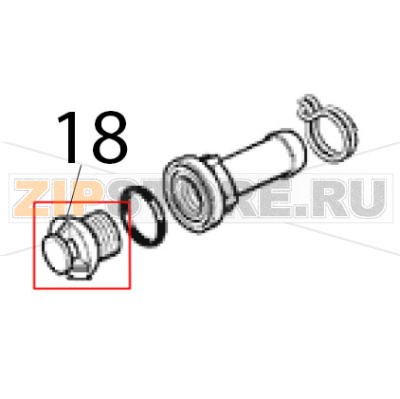 Drain filter Scotsman AC 56 Drain filter Scotsman AC 56Запчасть на деталировке под номером: 18