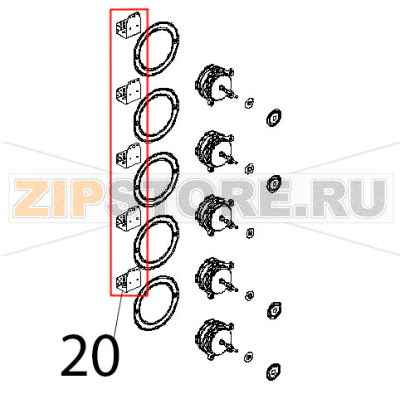 Staffa supporto cablaggi STD Unox XVC 1005P Staffa supporto cablaggi STD Unox XVC 1005PЗапчасть на деталировке под номером: 20
