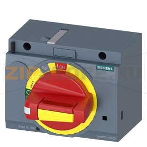 front mounted rotary operator emergency-off with door interlock IEC IP30/40 accessory for: 3VA6 150/250 3VA5 250 Siemens 3VA9277-0EK25 
