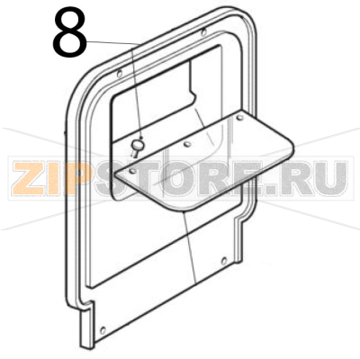 Spout opening frame Scotsman MAR 78 SPLIT Spout opening frame Scotsman MAR 78 SPLITЗапчасть на деталировке под номером: 8
