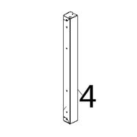 Colonnina laterale SX inox Unox XB 403